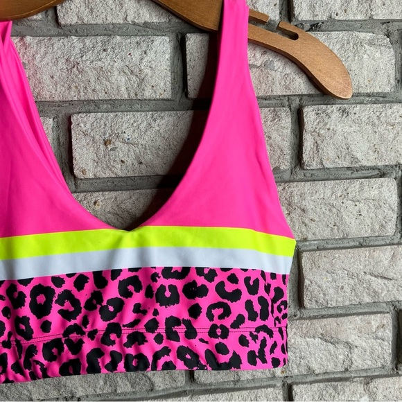 Goldsheep Leopard Neon Sports Bra Top - Picture 3 of 6